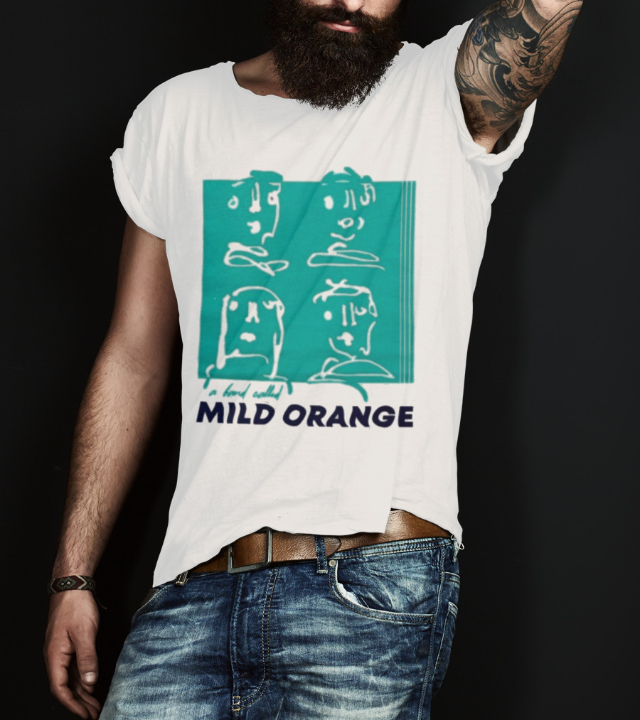 Mild Orange A Band Called Faces Artwork T-Shirt