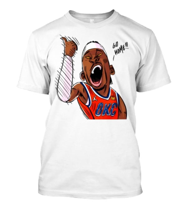 Oklahoma City Thunder Basketball OKC Go Home Cartoon Player T-Shirt
