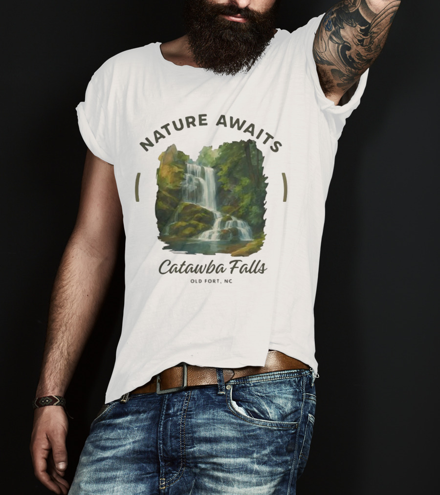 Nature Awaits Catawba Falls Old Fort NC T-Shirt