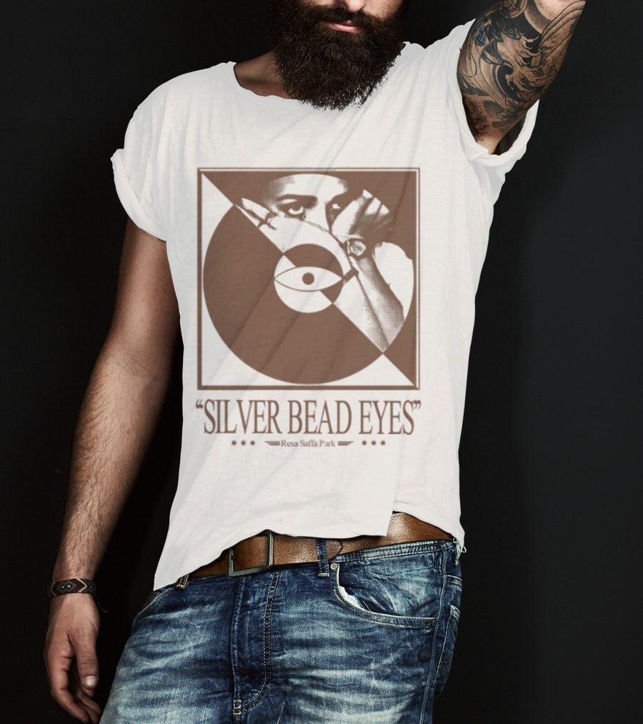 Resa Saffa Park Silver Bead Eyes Record Eye Art T-Shirt