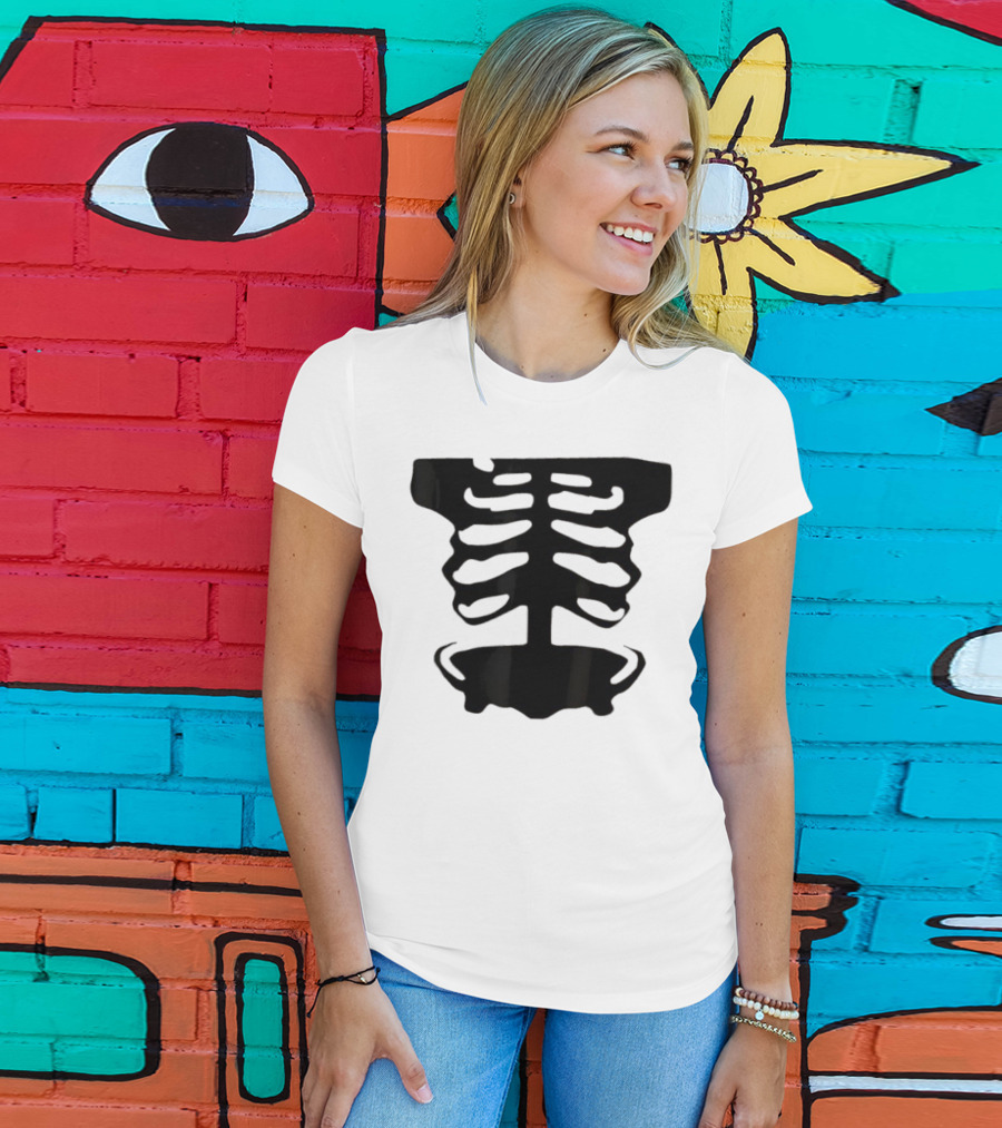 1x1x1x1 Forsaken Skeleton Halloween Costume T-Shirt