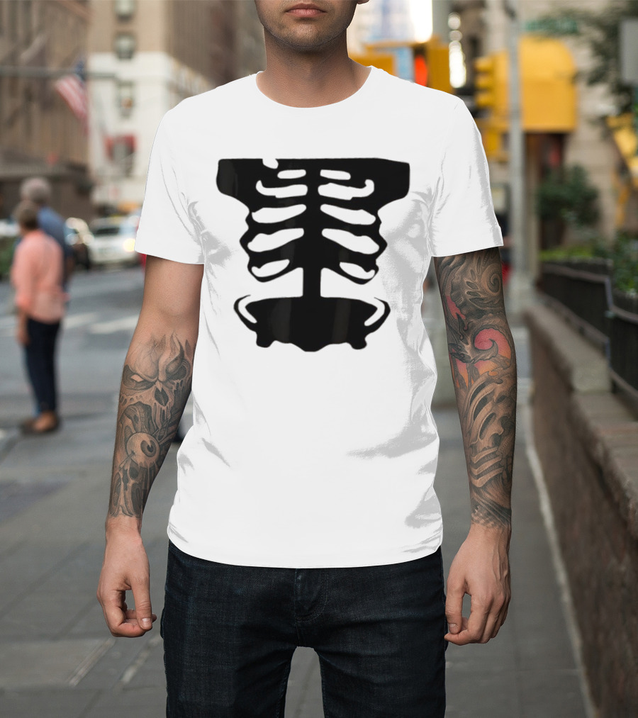 1x1x1x1 Forsaken Skeleton Halloween Costume T-Shirt