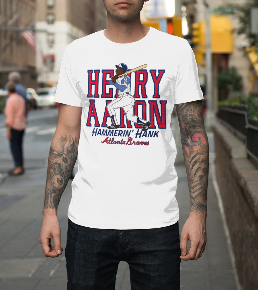 Hank Aaron Hammerin’ Hank Atlanta Braves MLB Baseball 2025 T-Shirt