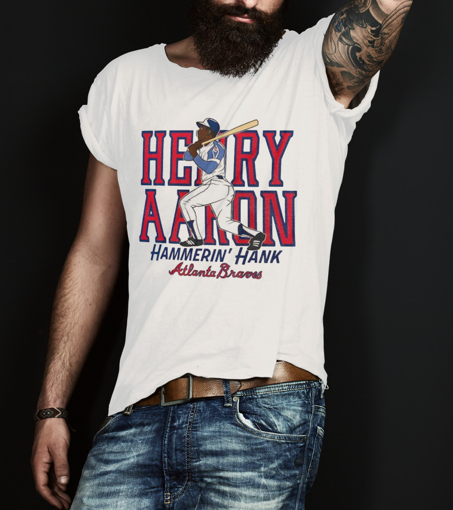 Hank Aaron Hammerin’ Hank Atlanta Braves MLB Baseball 2025 T-Shirt