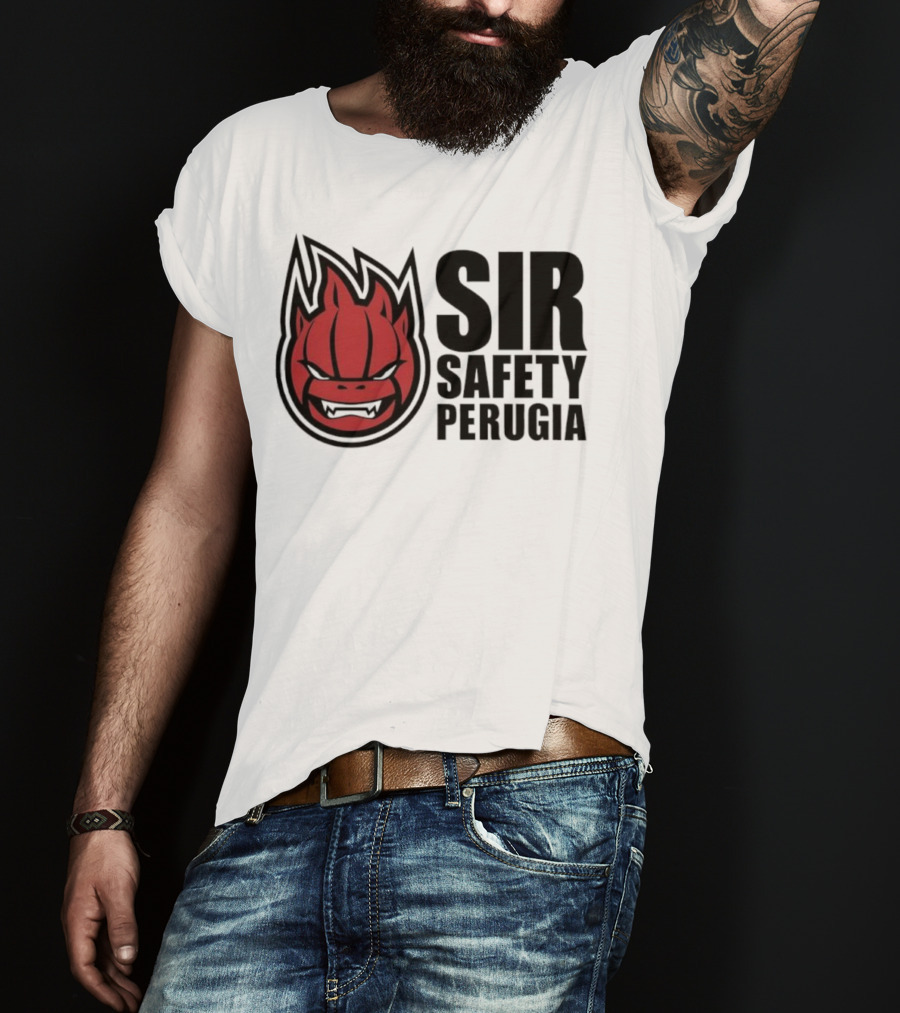 Sir Safety Perugia Volleyball Team Iconic Red Mascot T-Shirt