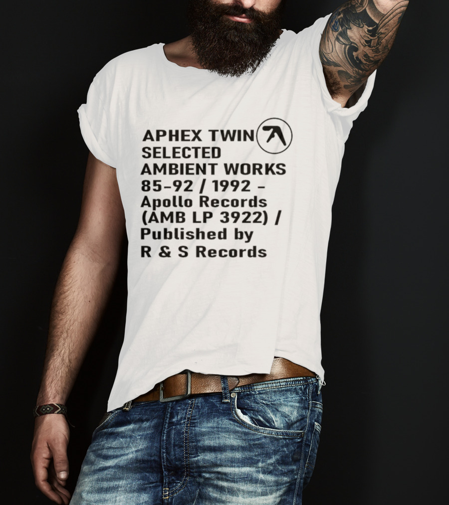 Aphex Twin Selected Ambient Works 85-92 Avalon R&S Records T-Shirt
