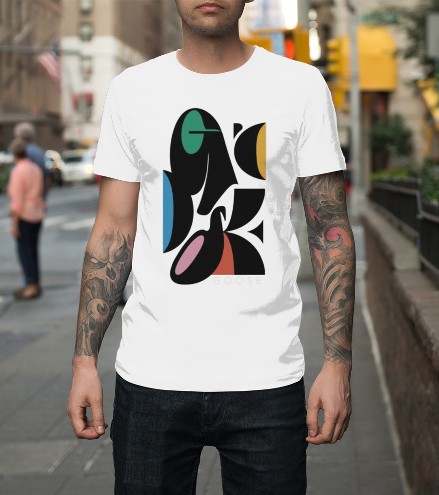 Warp Spheres Goose The Band Colorful Abstract Shapes T-Shirt