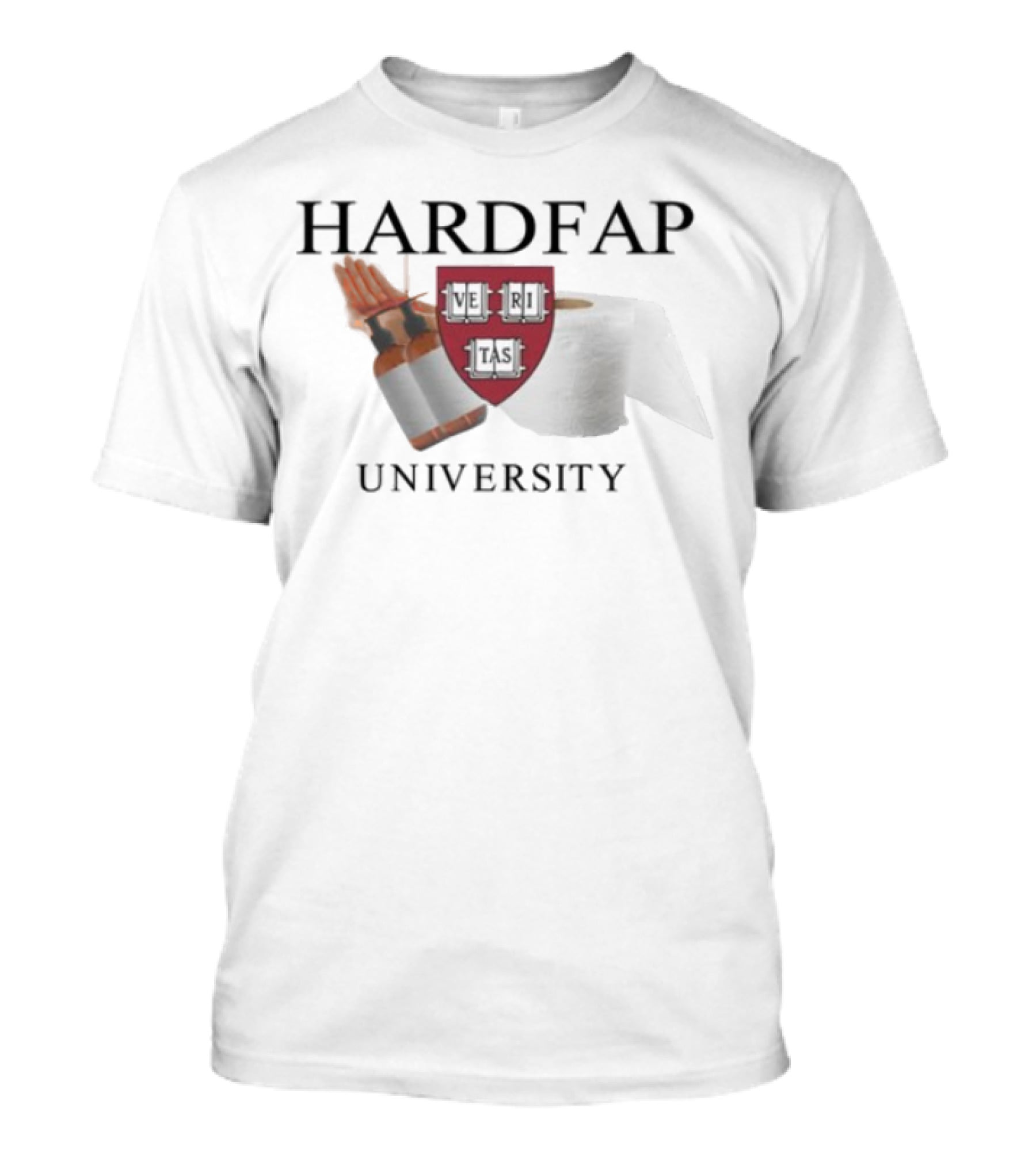 Hardfap University Veritas Crest Toilet Roll And Lotion Bottles T-Shirt