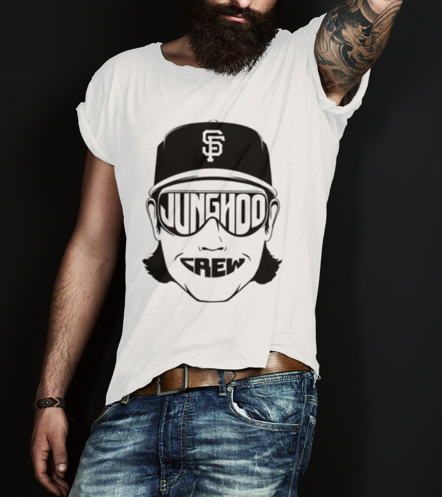 Jung Hoo Crew 2025 Baseball Cap And Sunglasses Design T-Shirt