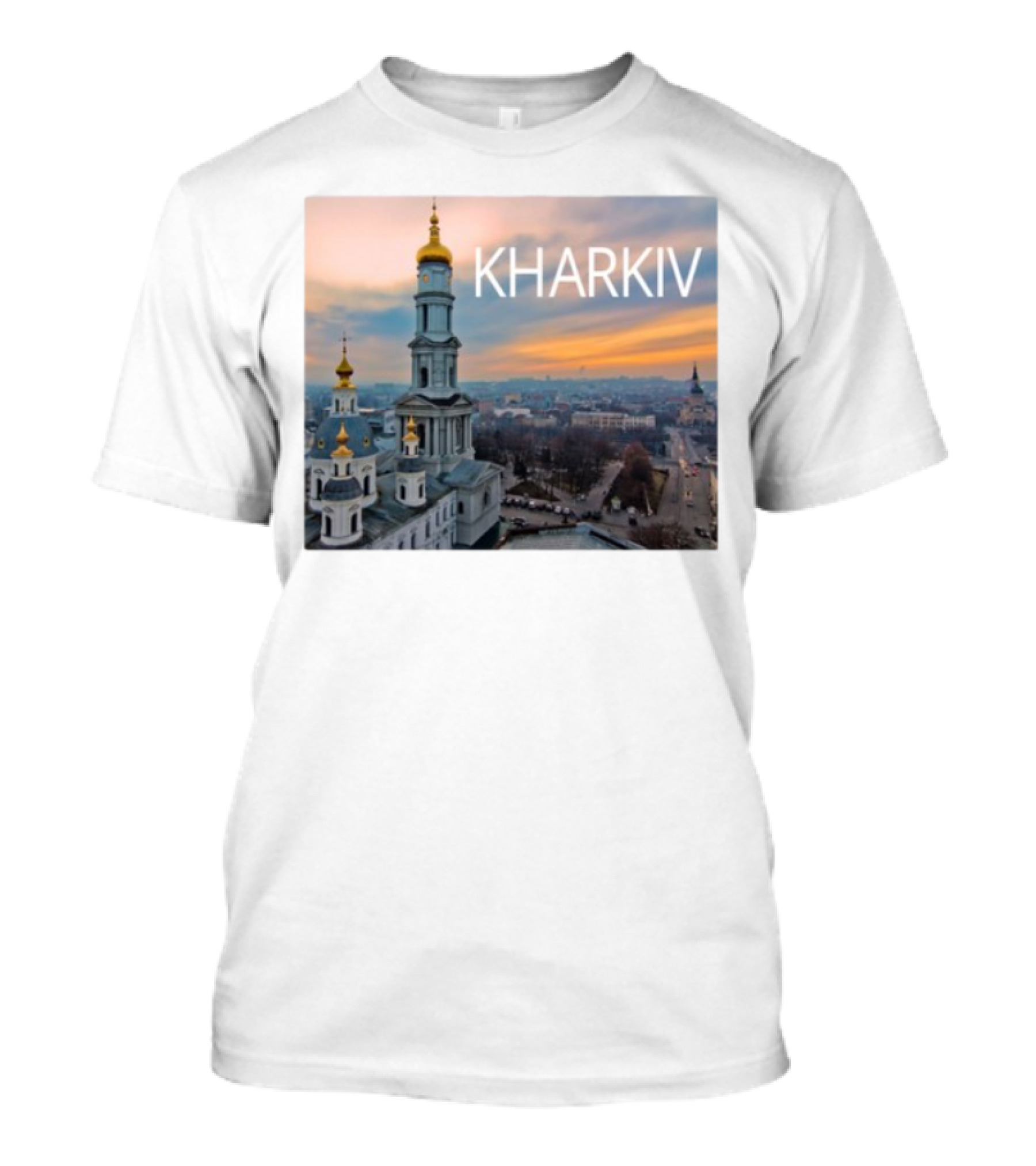 Kharkiv Cityscape With Iconic Golden Domes T-Shirt