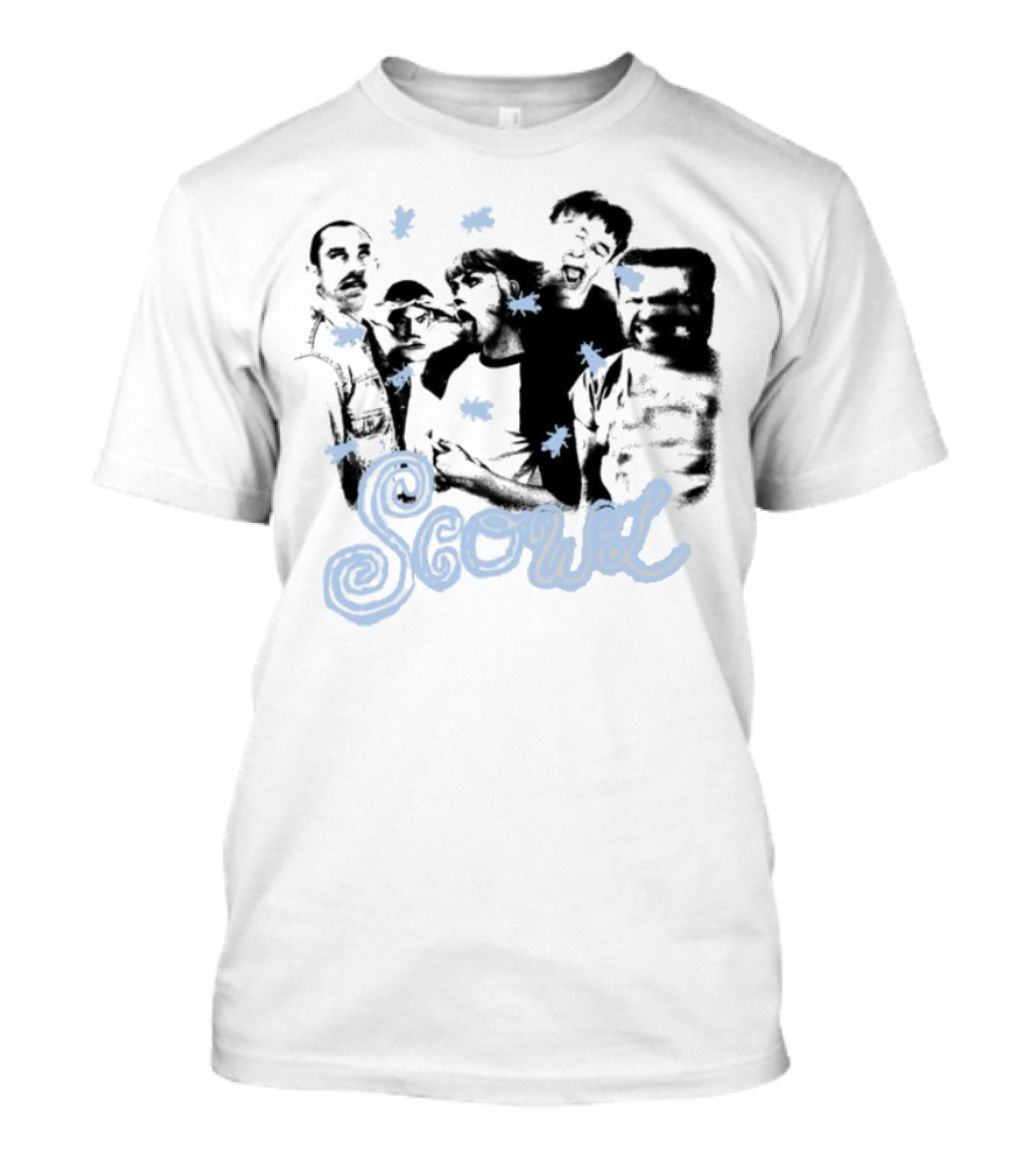 Scowl Punk Band Members Silhouettes With Stars T-Shirt