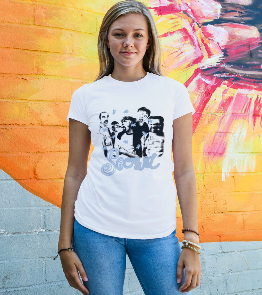 Scowl Punk Band Members Silhouettes With Stars T-Shirt