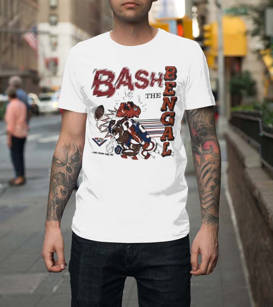 Bash The Bengal Football Rivalry Action T-Shirt
