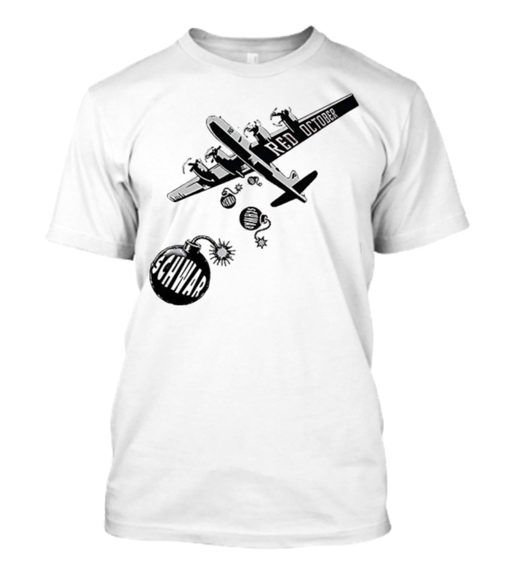 Philadelphia Phillies Red October Schwarbombs Away City Skyline Airplane رسالة قصف Blimp Explosion T-Shirt