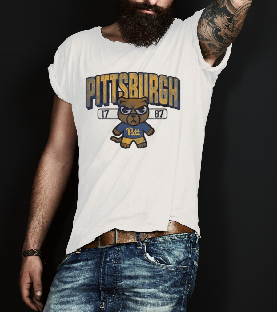 Pittsburgh Panthers 1787 Pitt Tokyodaichi Collaboration Bear T-Shirt