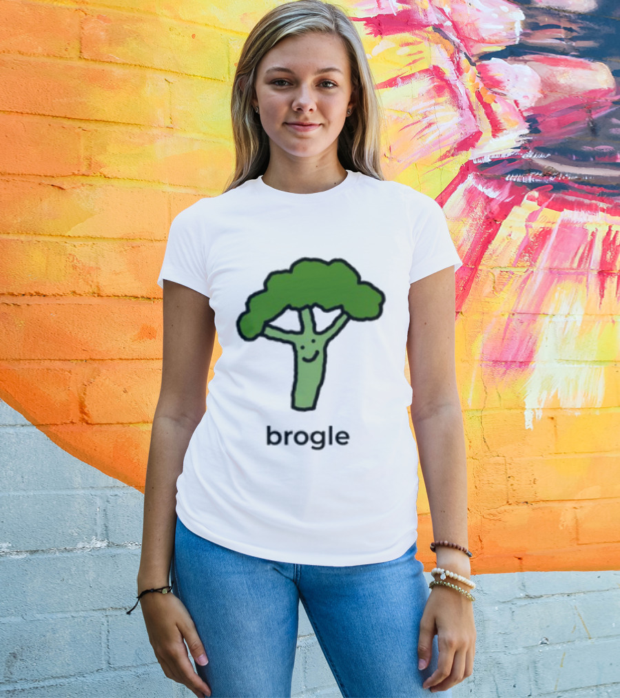 Dalesbits Brogle Happy Broccoli Pun T-Shirt