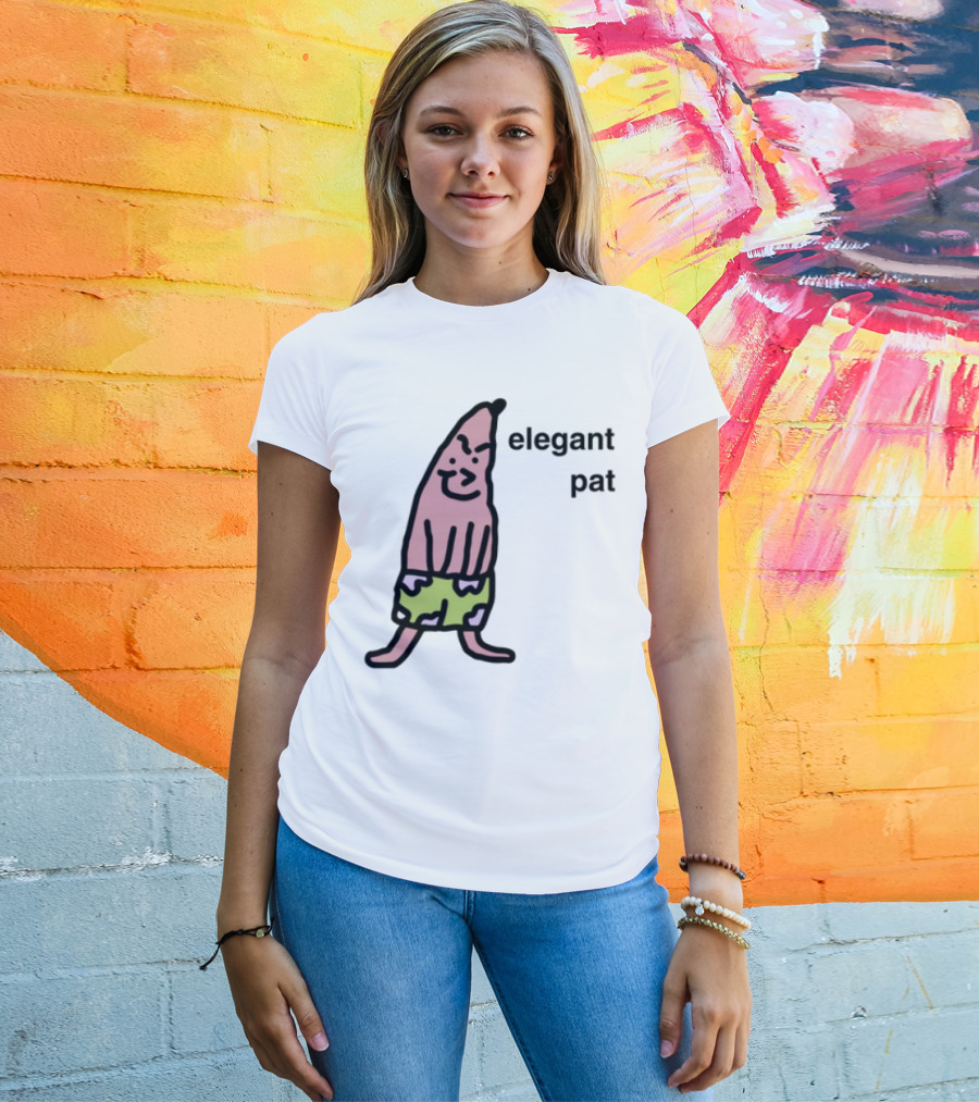 Elegant Pat Character Green Shorts Pose T-Shirt