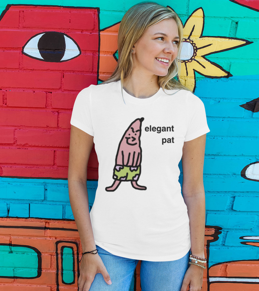 Elegant Pat Character Green Shorts Pose T-Shirt