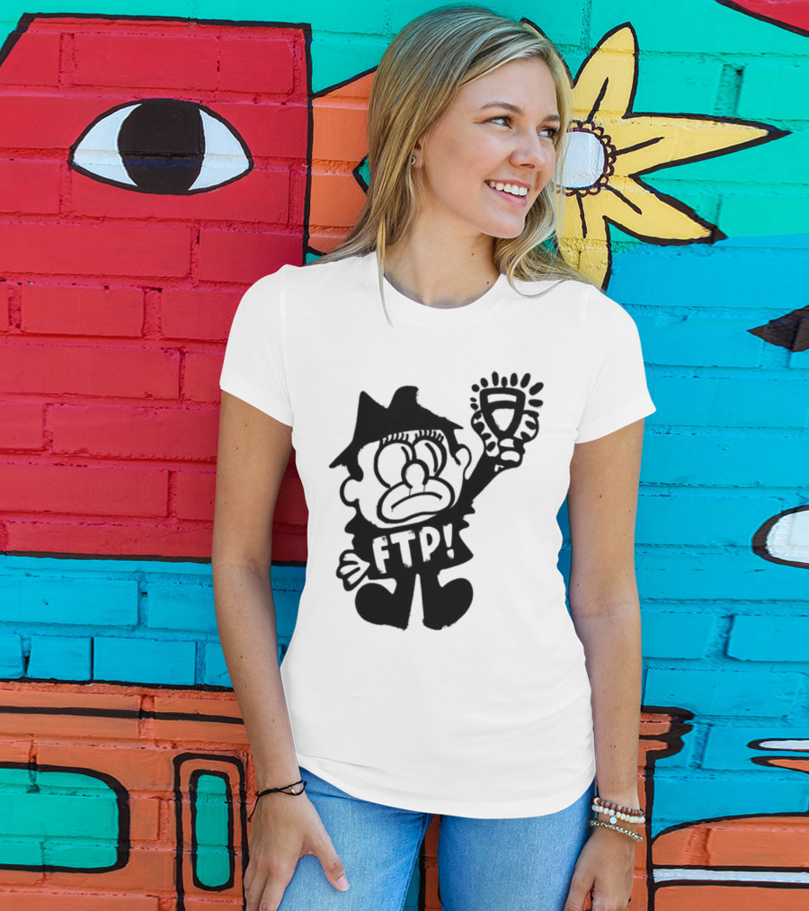 Ftp Slawn Character Holding Light Bulb T-Shirt