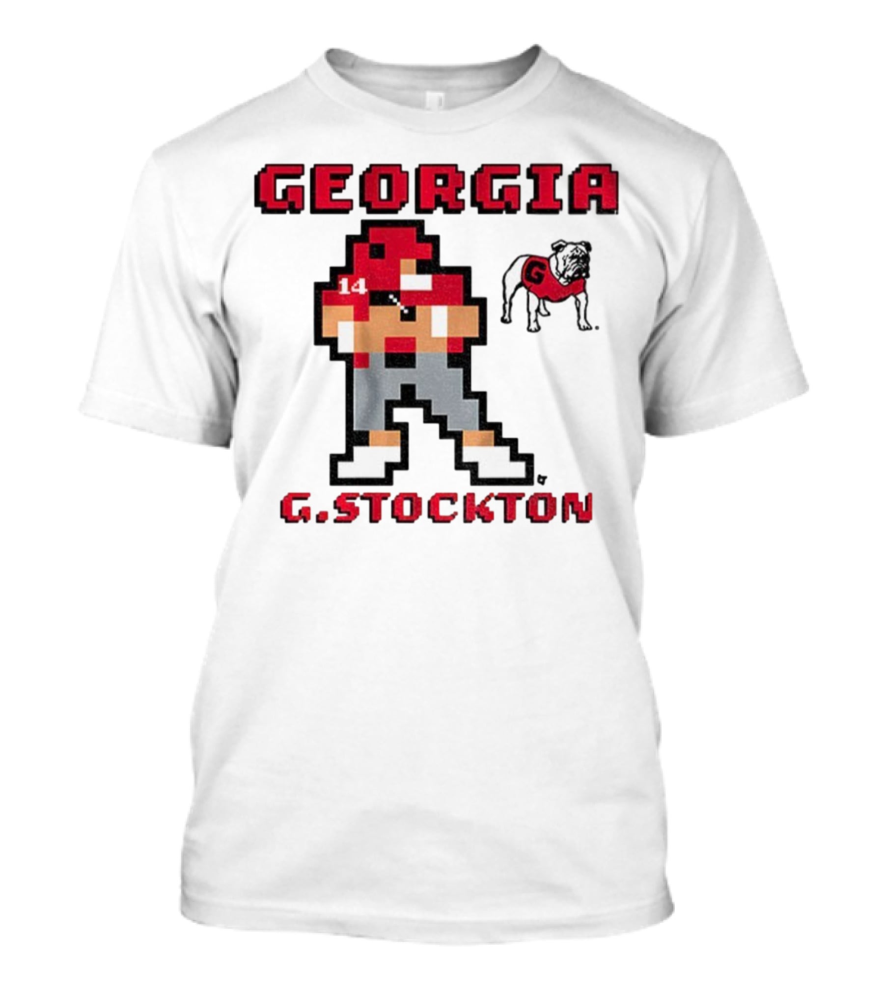 Gunner Stockton Georgia 8-Bit Retro Georgia Bulldogs G.Stockton 2025 T-Shirt