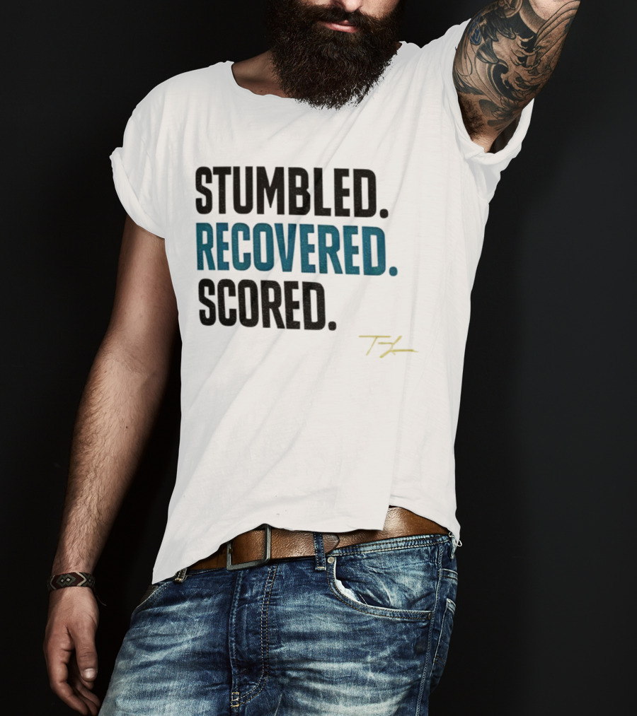 Trevor Lawrence Stumbled Recovered Scored TK Jacksonville Jaguars T-Shirt