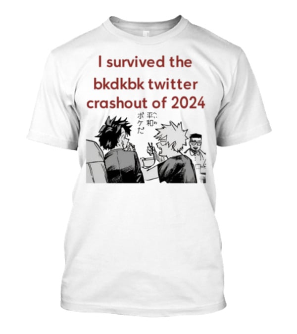 I Survived The Bkdkbk Twitter Crashout Of 2024 Manga Style Duo Scene T-Shirt