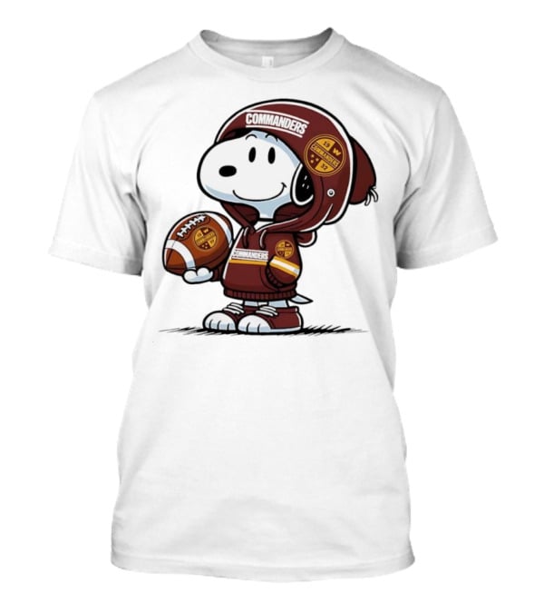 Snoopy In Commanders With Football Washington 1932 W T-Shirt