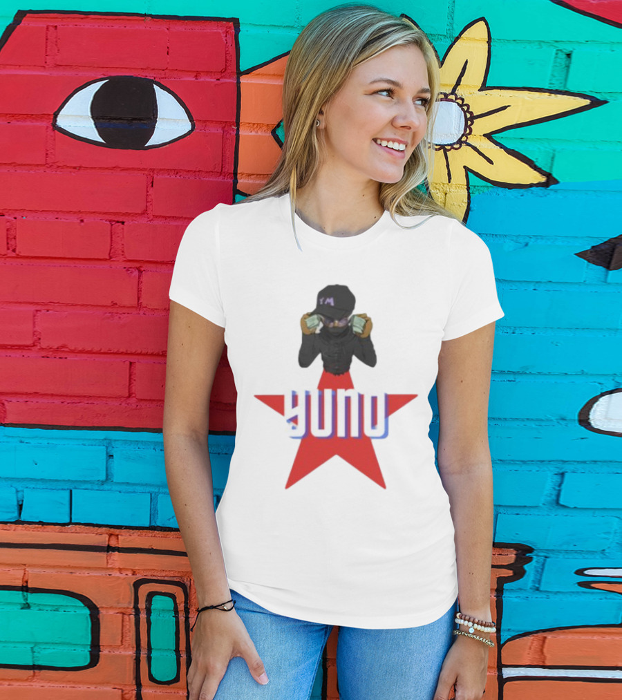 Yuno Holding Money Icon On Red Star T-Shirt