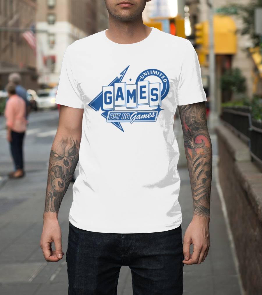 Unlimited Games But No Games Retro Style Gaming Aesthetic T-Shirt