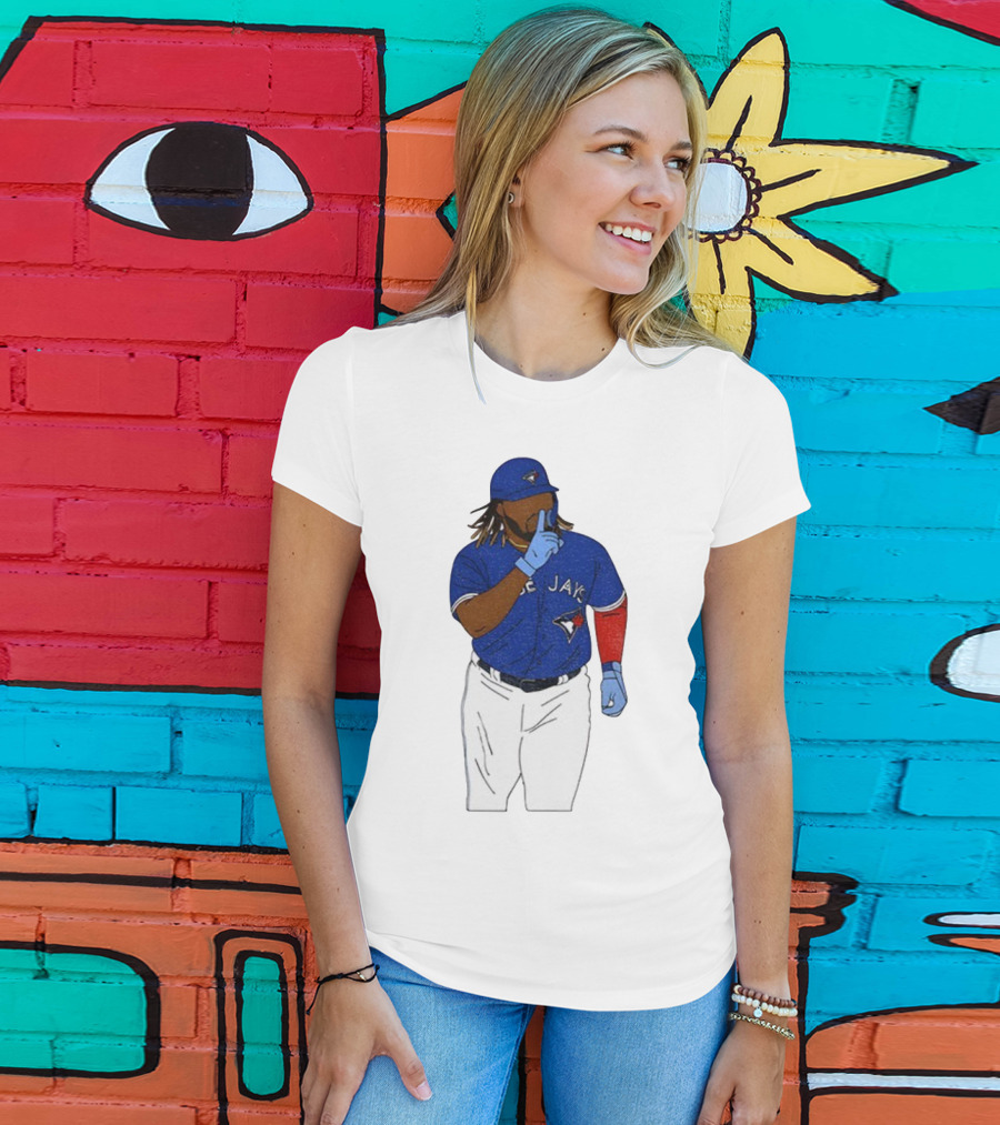 Vladimir Guerrero Jr Shhh Gesture Toronto Blue Jays Player Iconic Pose T-Shirt