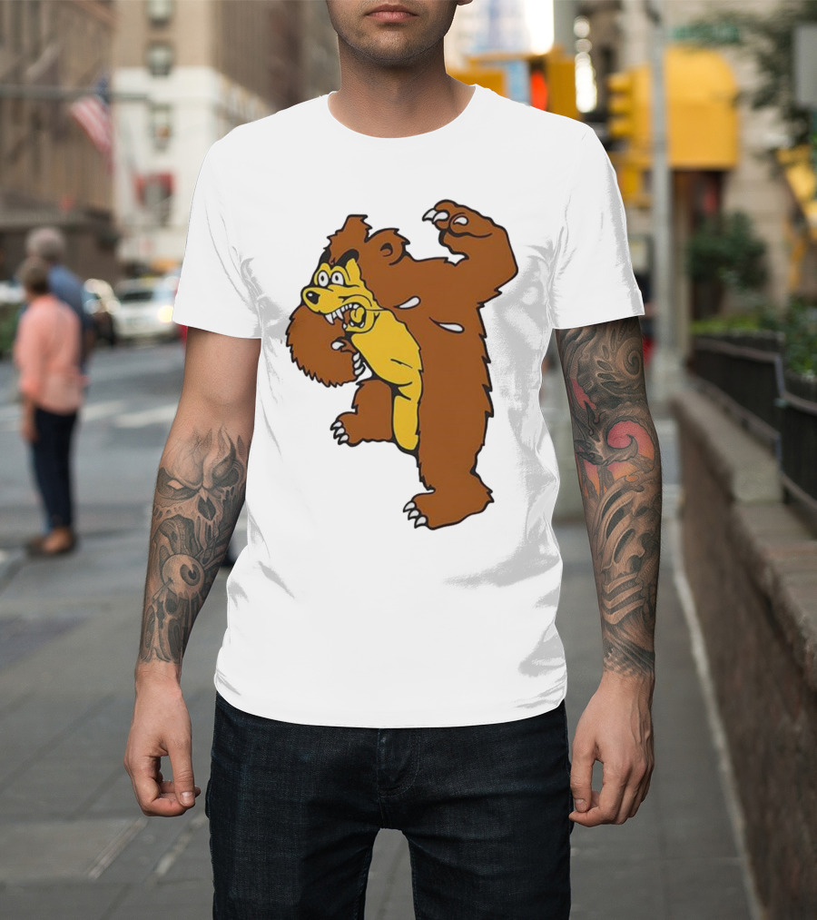 Montana Grizzlies Retro Monety Mascot Bear T-Shirt