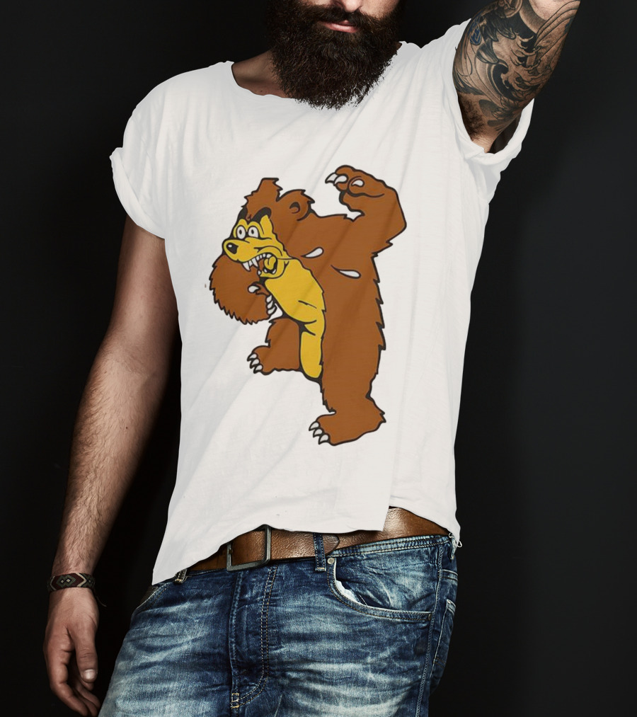 Montana Grizzlies Retro Monety Mascot Bear T-Shirt