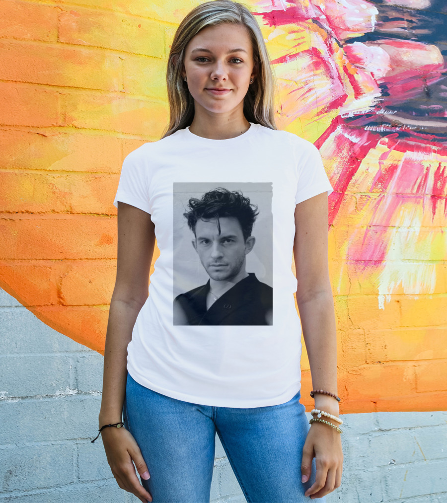 Jonathan Bailey Black And White Photography Portrait T-Shirt