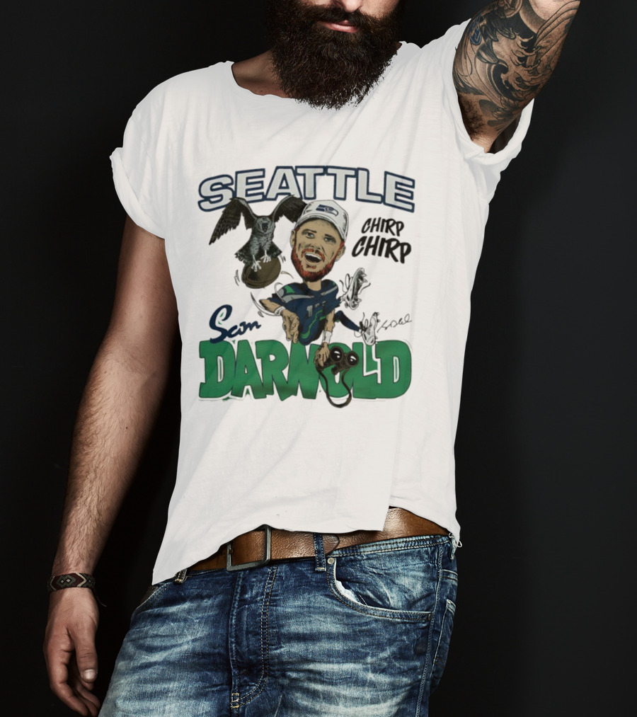 Seattle Seahawks Sam Darnold Chirp Chirp Signature T-Shirt