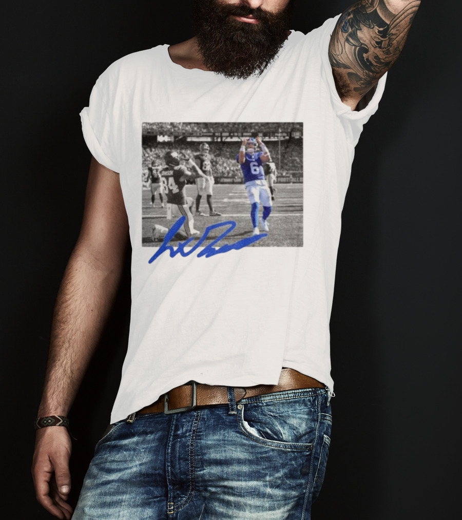 Jaxson Dart Touchdown Celebration New York Football Fan 84 Signature T-Shirt