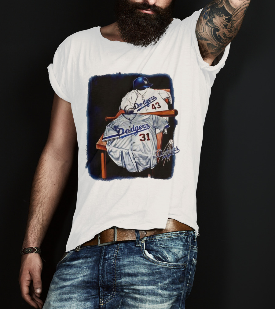 Los Angeles Dodgers 31 And 43 Baseball Jersey Vintage Collection T-Shirt