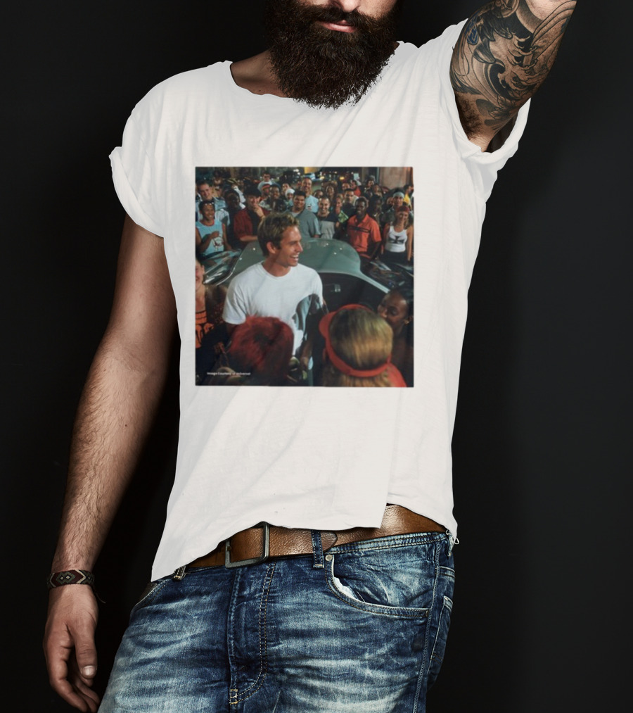 Paul Walker 51st Birthday Celebration Fast And Furious Scene T-Shirt