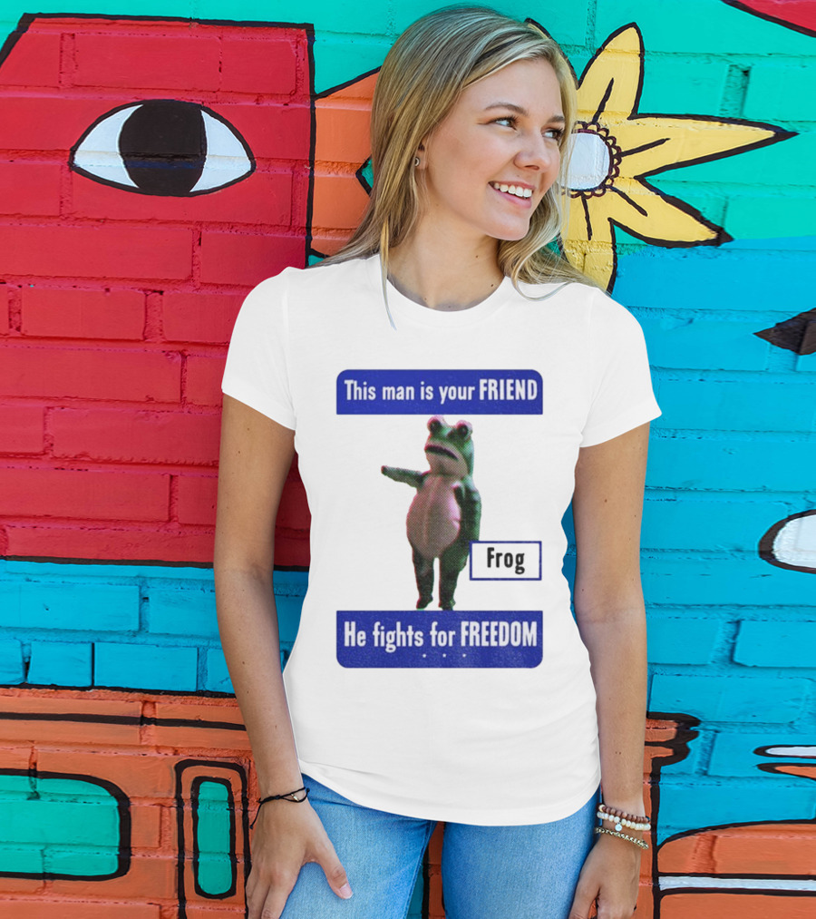 Portland Frog This Man Is Your Friend He Fights For Freedom Anti-ICE T-Shirt