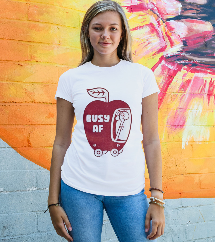 Busy AF Apple Scooter T-Shirt