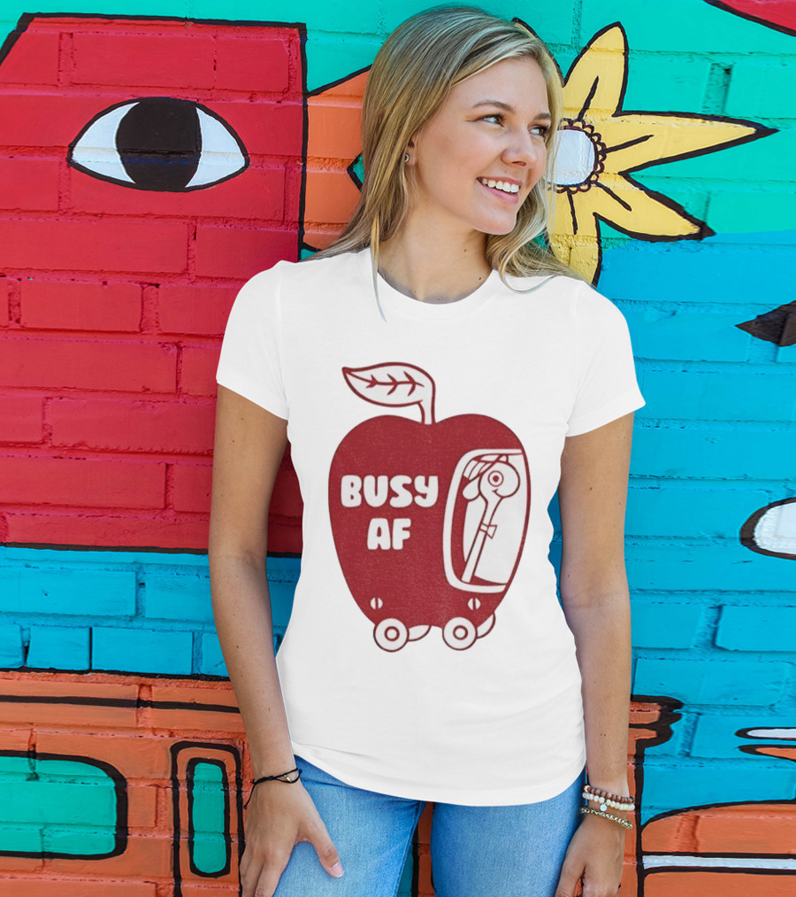 Busy AF Apple Scooter T-Shirt