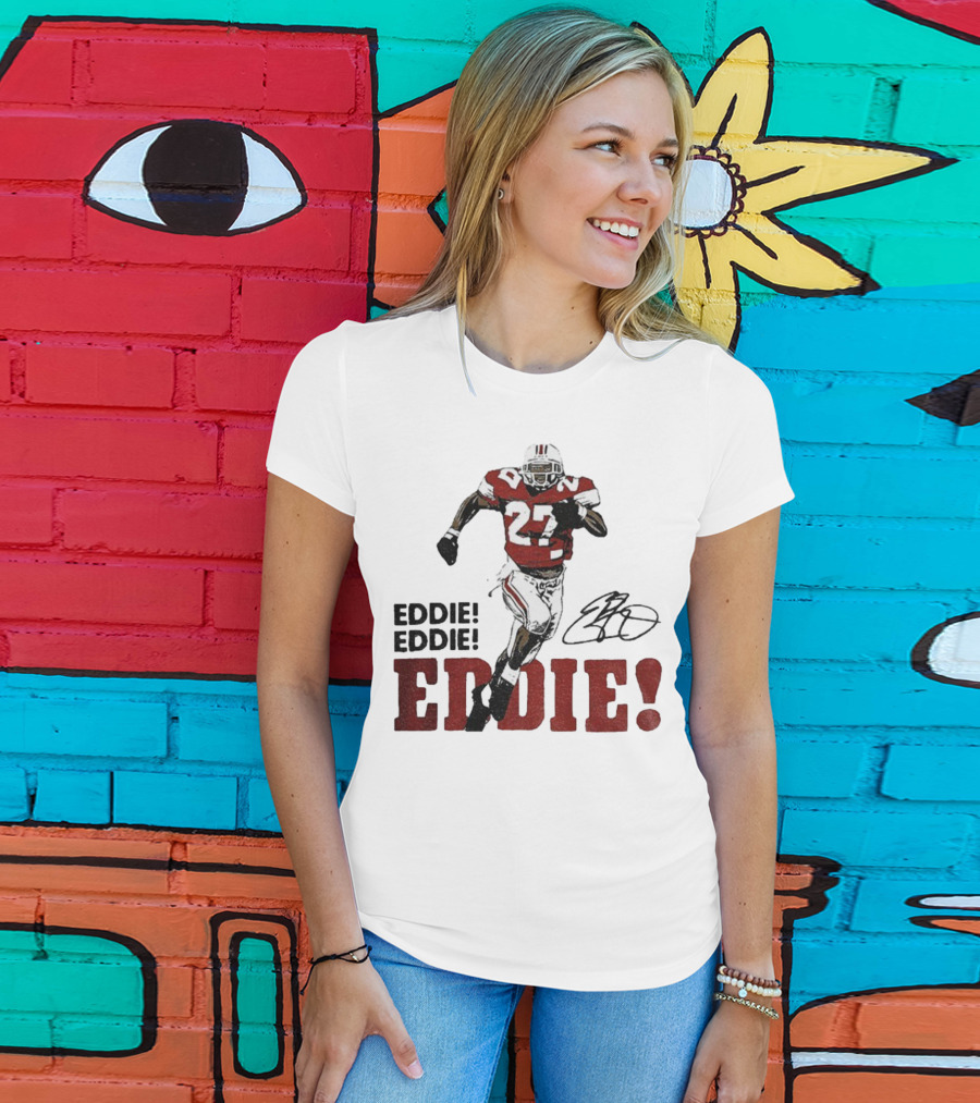 Eddie George 27 Ohio State Buckeyes Football Signature EDDIE! EDDIE! T-Shirt