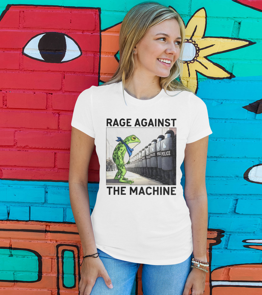Rage Against The Machine Portland Frog Police Anti-Fascism Vintage T-Shirt