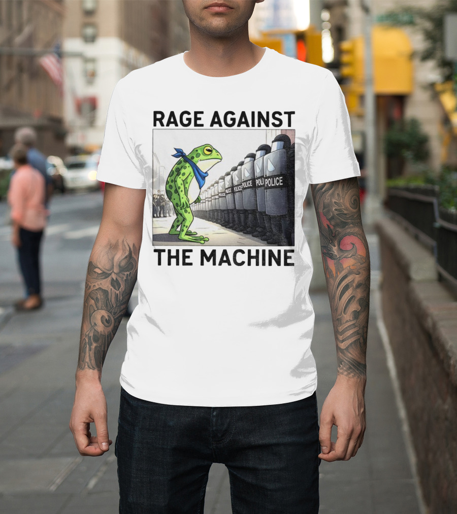 Rage Against The Machine Portland Frog Police Anti-Fascism Vintage T-Shirt