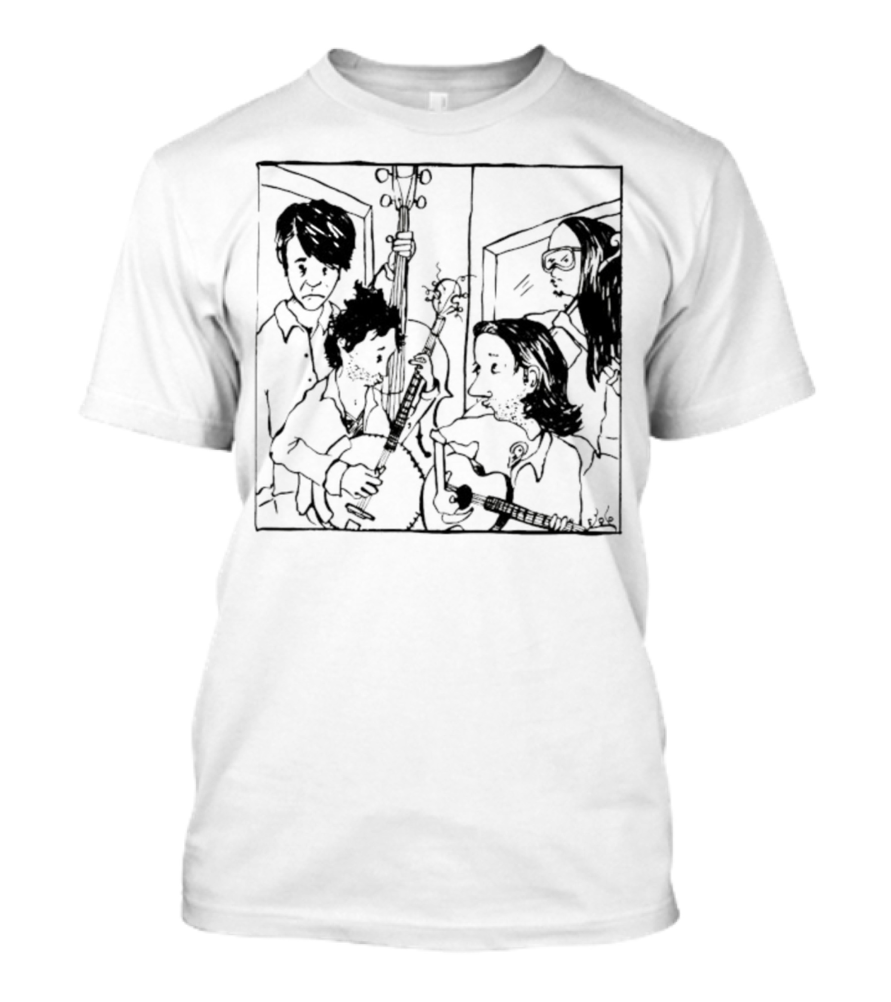 The Avett Brothers Seth Sketch Portrait T-Shirt