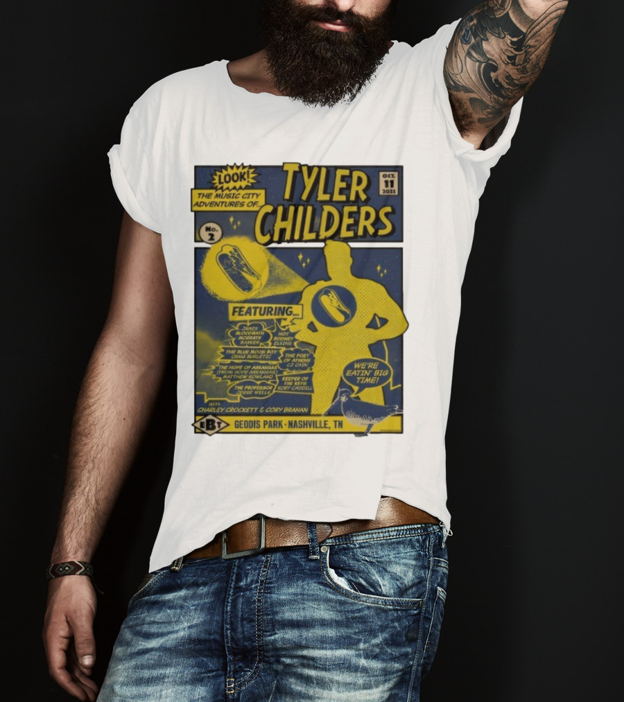 Tyler Childers The Music City Adventures Featuring Charley Crockett Cory Branan GEODIS Park Nashville TN Oct 11 2025 T-Shirt