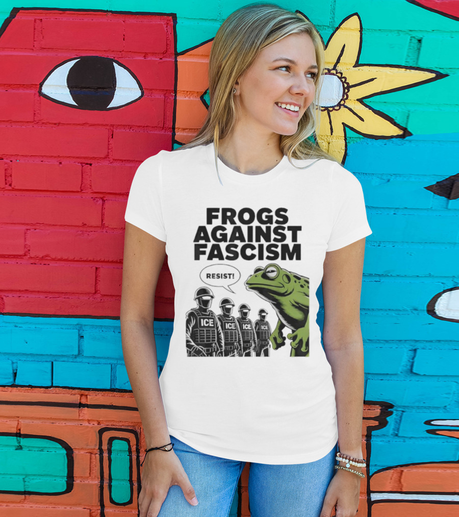 Frogs Against Fascism Resist No Kings USA 50501 T-Shirt