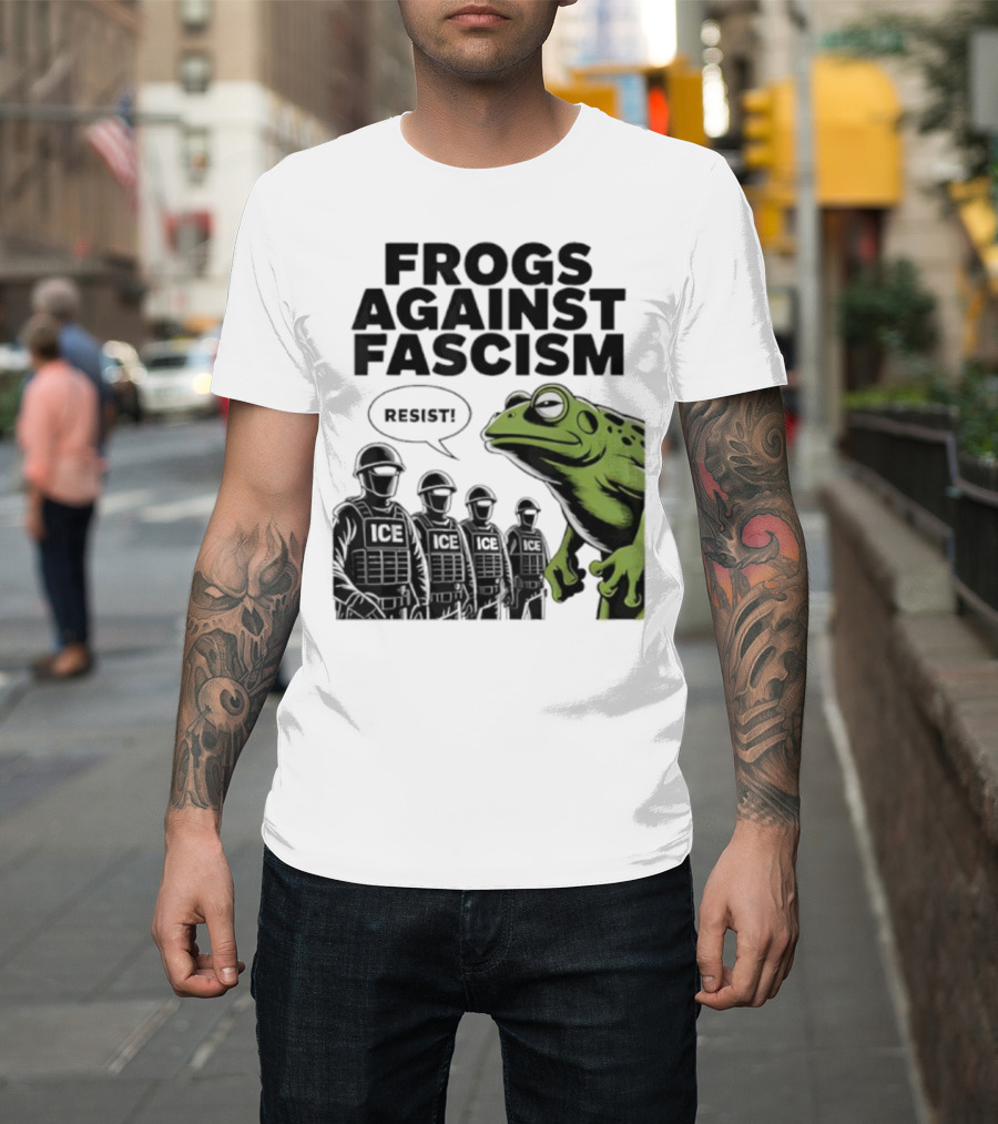 Frogs Against Fascism Resist No Kings USA 50501 T-Shirt