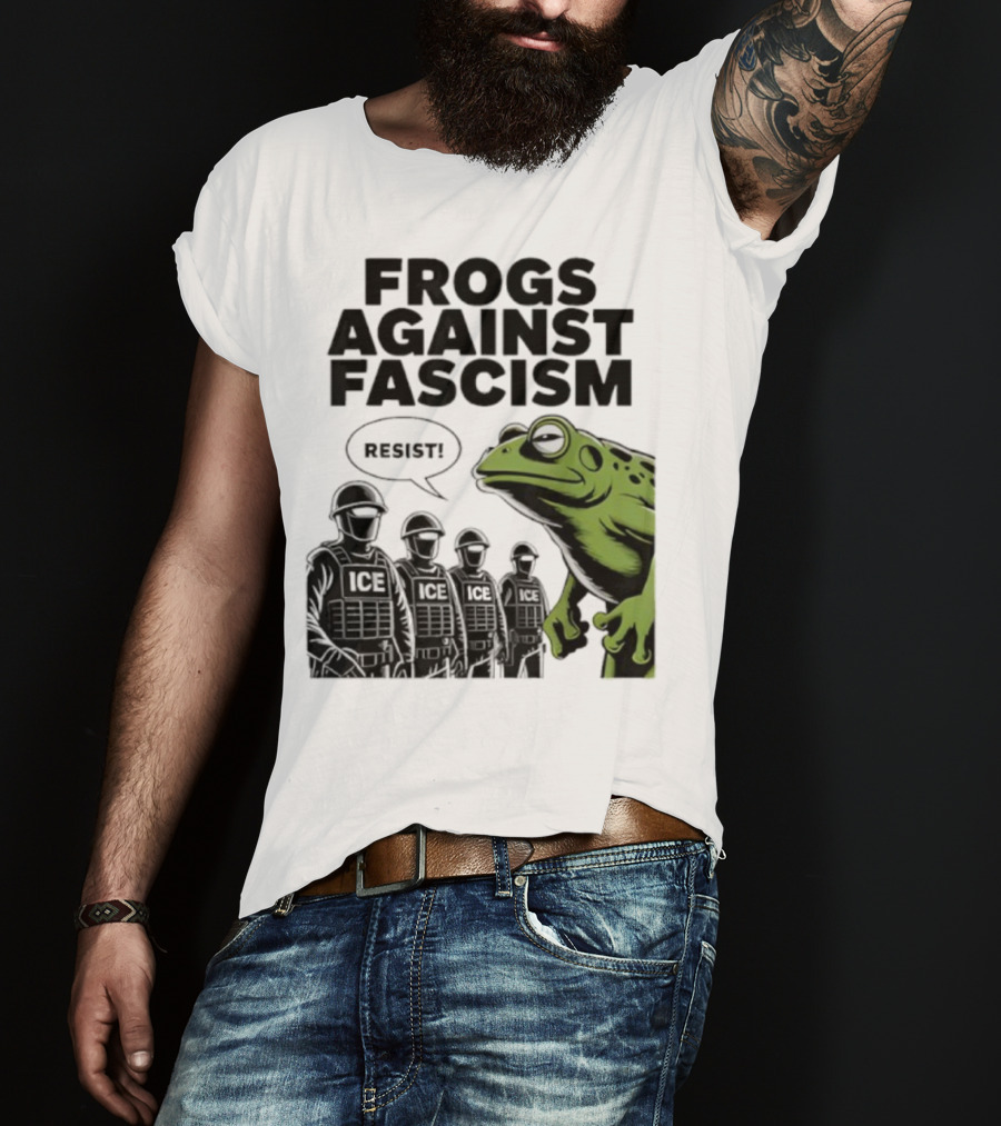Frogs Against Fascism Resist No Kings USA 50501 T-Shirt