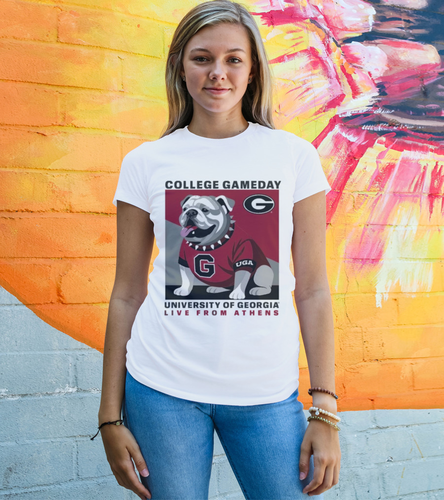 Georgia Bulldogs College Gameday University Of Georgia Live From Athens UGA 2025 T-Shirt