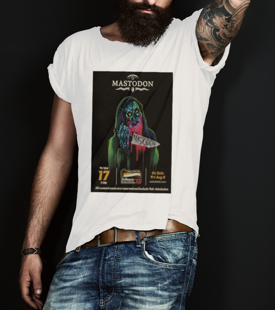 Mastodon Arizona State Fairgrounds 2025 Concert Series October 17 Coliseum T-Shirt